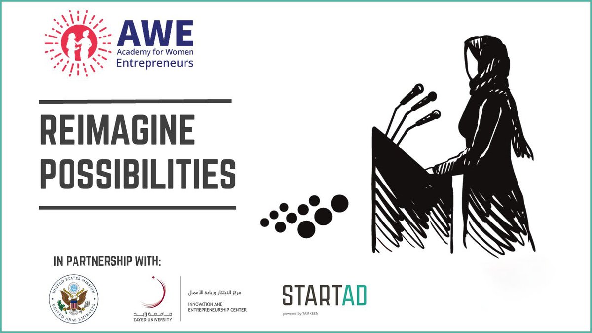 startADNYUAD's tweet image. Introducing the U.S. Academy of Women Entrepreneurs UAE! In partnership with startAD and @ZayedIe the program is designed to provide female business founders with the tools to revitalize their business. Know more at hubs.ly/H0txJrB0 #AWEinUAE #AWEngerized #WGDP @usainuae