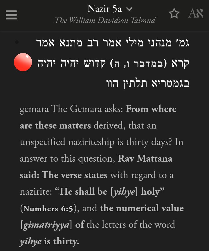 Like Samson but not exact, don't cut hair and reframe from grapes.Interesting section they apply gematria to figure out how long a vow should last.