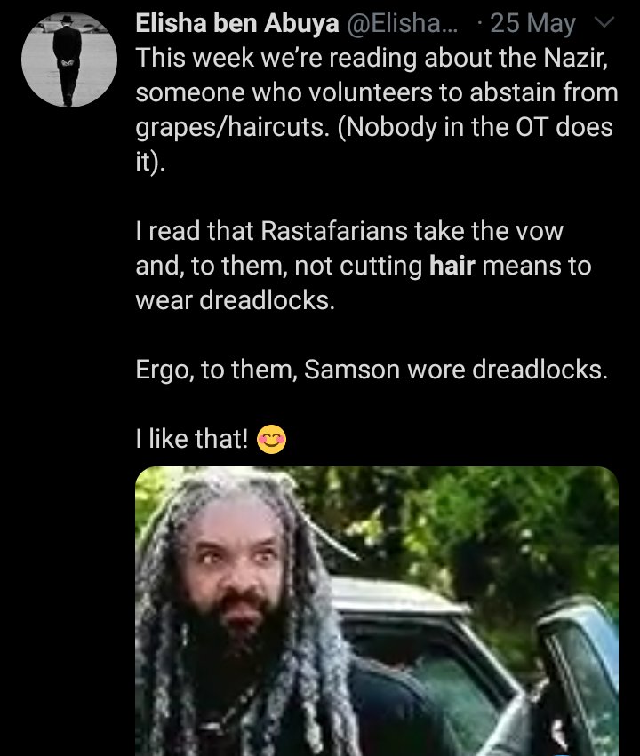 Like Samson but not exact, don't cut hair and reframe from grapes.Interesting section they apply gematria to figure out how long a vow should last.