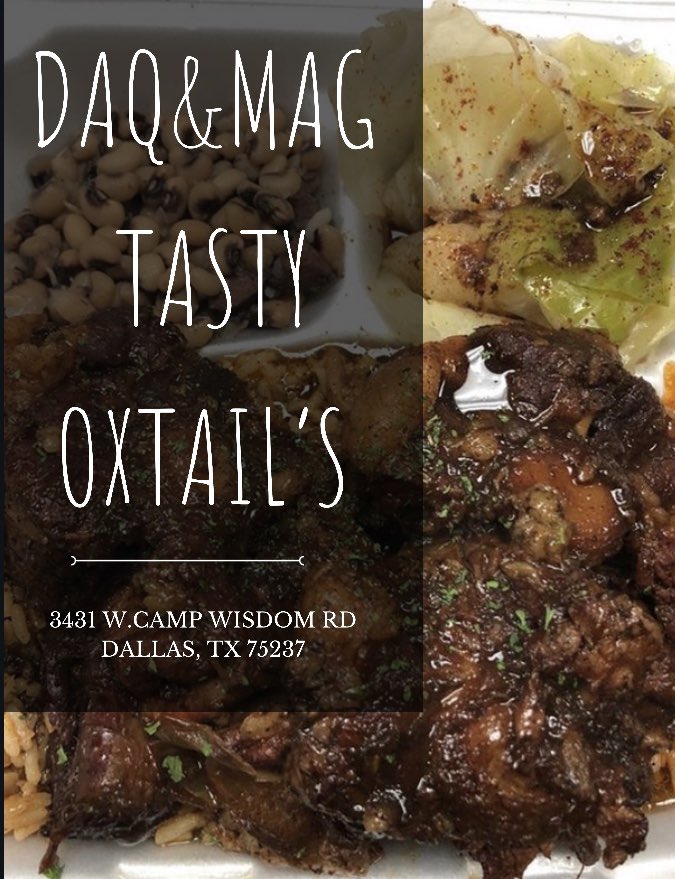 daqandmag's tweet photo. Daq &amp; Mag Daiquiri’s
3431 W. Camp Wisdom Rd 
Dallas,Tx 75237
#oxtails #drivethrudaiquiris #bestdaiquiris https://t.co/rIfdsgdBPI