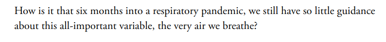 This article speaks to the fact that we can have a false sense of security during ‘reopening’ by posting ‘clean & healthy’ images of sanitizer without a word on ventilation: opening windows, creating windows, upgrading HVAC systems, using portable HEPA filters. It asks: /6