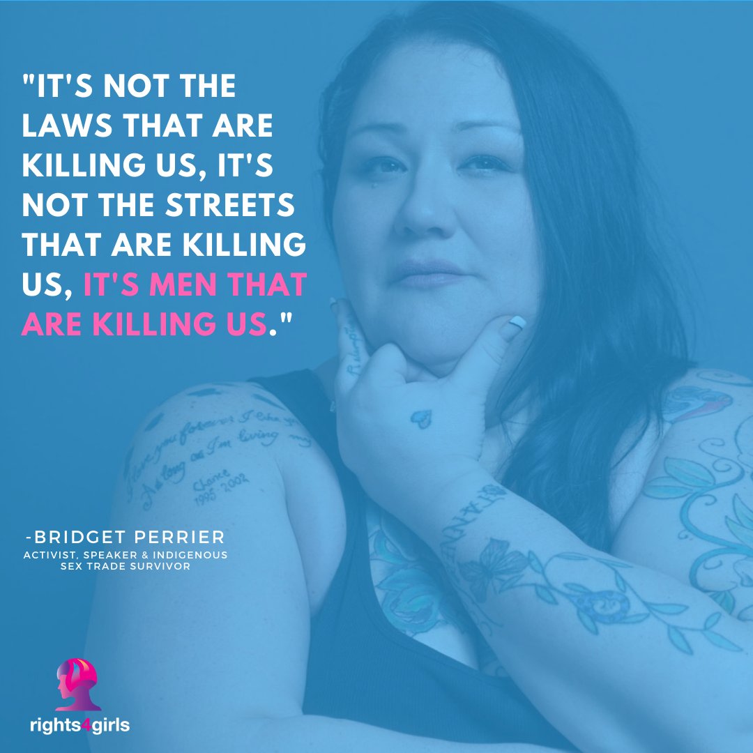 #WednesdayWisdom from survivor leader, Bridget Perrier who reminds us of the perils that Indigenous women and girls face in the sex trade. 
#EndTrafficking #ListenToSurvivors #EndDemand