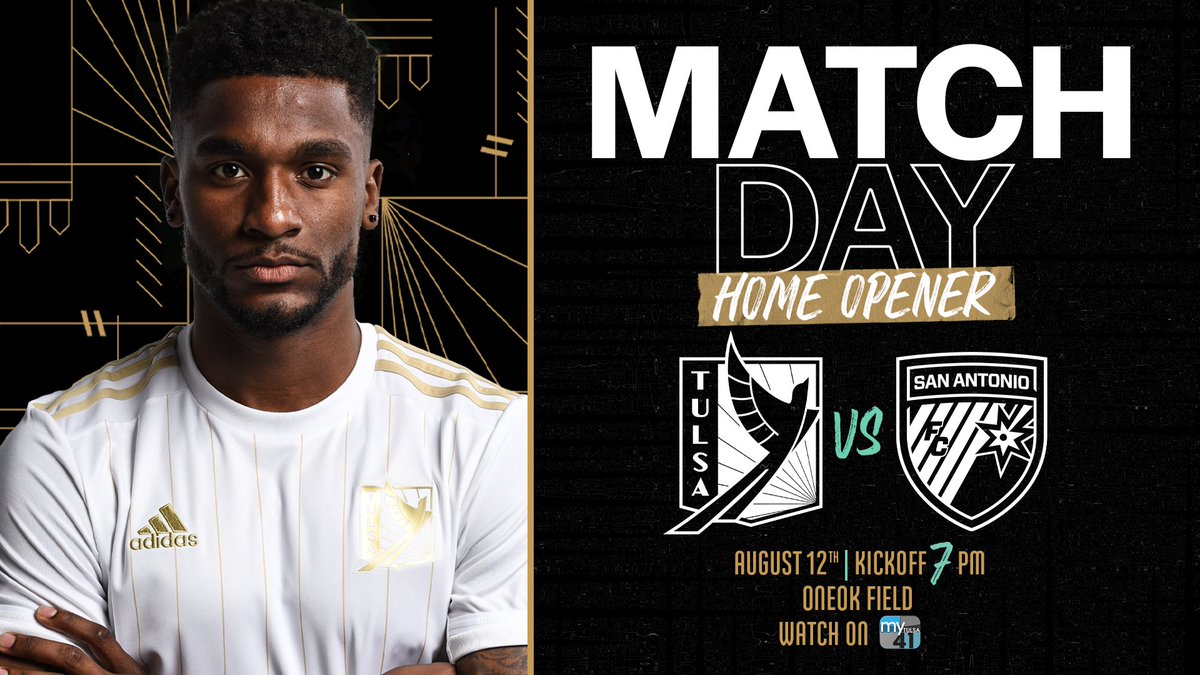 FCTulsa's tweet photo. Homecoming. 

🆚 @SanAntonioFC 
 
🕖 7:00 p.m. CT
📍 ONEOK Field
📺  My41 Tulsa
💻  https://t.co/lLXbaBMEtE
📰  https://t.co/31cJ57DU2a
#️⃣ #TULvSA

#ForTulsa https://t.co/x3AM0mlwuE