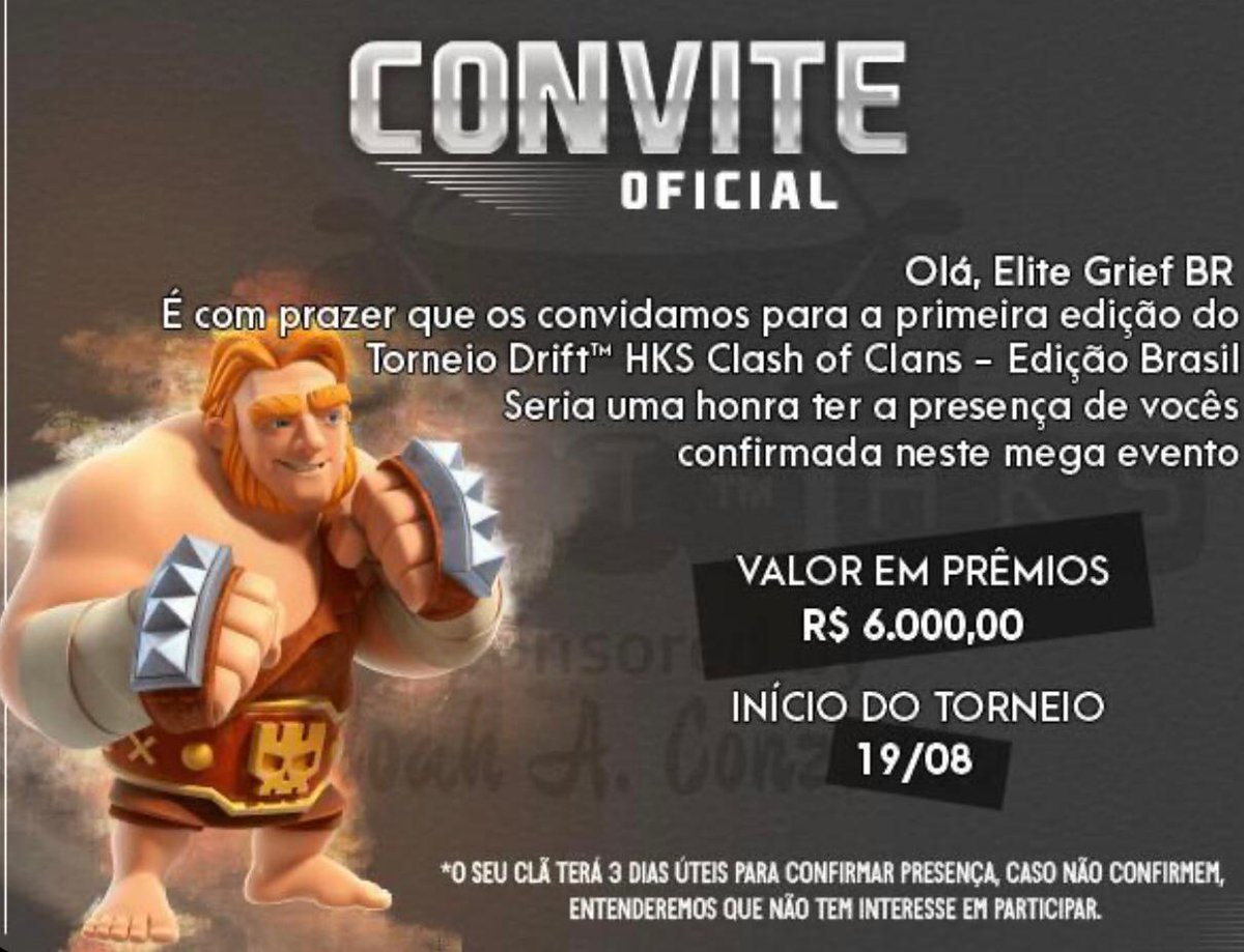 Agradecemos o Convite e bora para cima!

#goEliteGrief