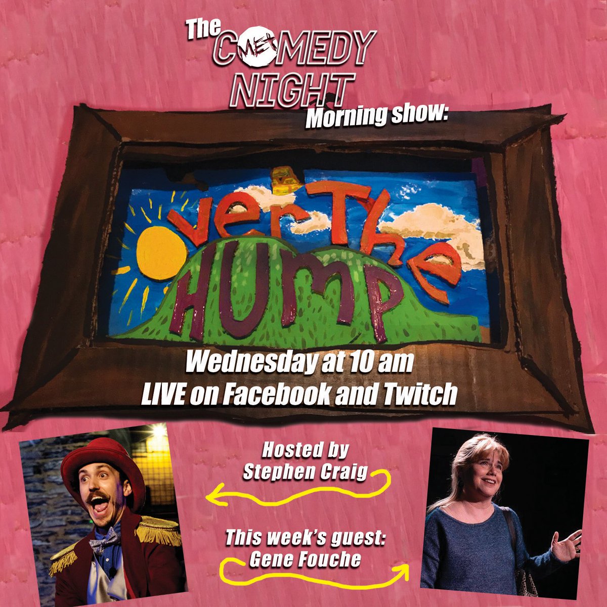 Wakey wakey! It’s almost time for our new morning show! Join us as Stephen Craig helps get you Over The Hump! Twitch.tv/METComedyNight