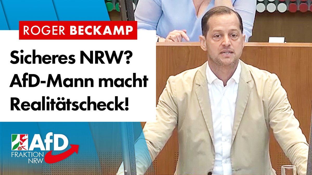 Schwarz-Gelb erhebt sich zum Hüter der Inneren Sicherheit. Zeit für einen Realitätscheck! Dabei zitiert <a href="/RogerBeckamp/">Roger Beckamp, MdB</a> auch den Mitarbeiter eines Ordnungsamts, der die Realität im Angstraum ganz genau kennt.

#AfD #LtNRW

🎬 Hier die ganze Rede ansehen: bit.ly/31Brvpu