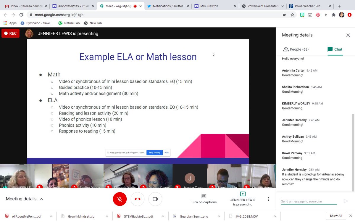 Helpful breakdown for synchronous learning! #innovateWCS