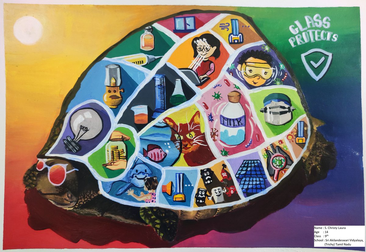 AIGMF_'s tweet photo. DRAWING COMPETITION- GLASS PROTECTS 

Top 3 prizes out of 3,000 entries were given to: 
•1- Tanuj Samaddar: 15 years, Assam
•2- Priyal Singh: 13 years, Bangalore
•3- S Christy Laura: 14 years, Tamil Nadu

View winning entries at https://t.co/aKbx7pfXTx https://t.co/1os6JlkWn9