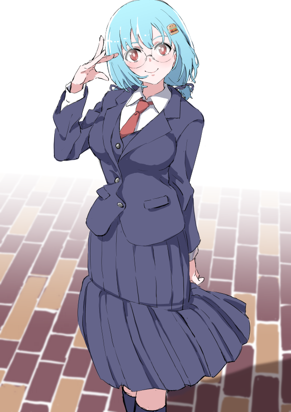 「優等生のハンバーガーちゃんを描きました 」|木村本質のイラスト