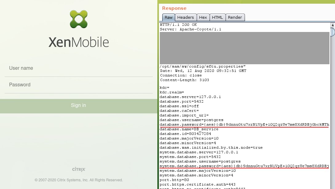 The advisory for an Unauthenticated Arbitrary File Read vulnerability in Citrix XenMobile (CVE-2020-8209) found by our researcher Andrey Medov is now out! The fixes were released privately 3 weeks ago, so we hope a lot of companies are protected now 🙂 support.citrix.com/article/CTX277…