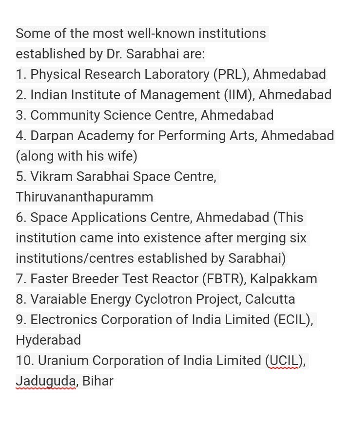 connectajitcpr's tweet photo. #Remembering
Dr Vikram Sarabhai on his #101stAnniversary.
#Visionary, #Scientist, #Industrialist,
#InstitutionBuilder'.
“I pay more than Rs.4 crore in taxes,
you can assume that my money,
paid as tax, is being
used for the space programme”
—Dr Vikram #Sarabhai https://t.co/XytQe45qeW