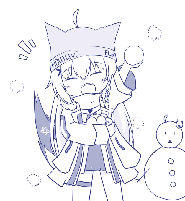お題「雪ではしゃぐ白上」
デフォルメ難しすぎる・・・
#白上ワンドロ812 