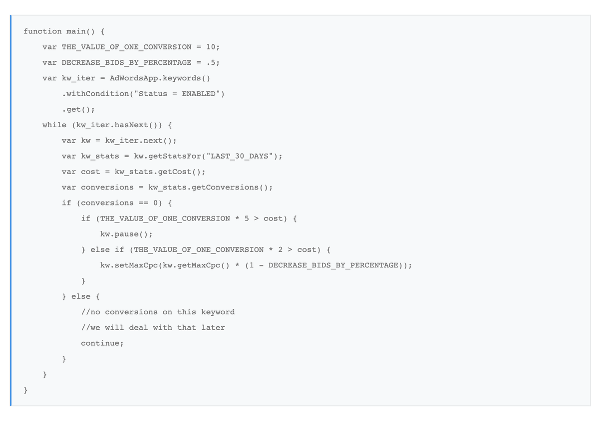 iPullRankAgency's tweet image. Integrated Search is a concept that gets talked about far more than it is practiced.
Take advantage of that concept by using #Google Ads Scripts to manipulate bidding and keyword strategies in context of data from #SerpAPI.
ow.ly/h81L50AWTL3