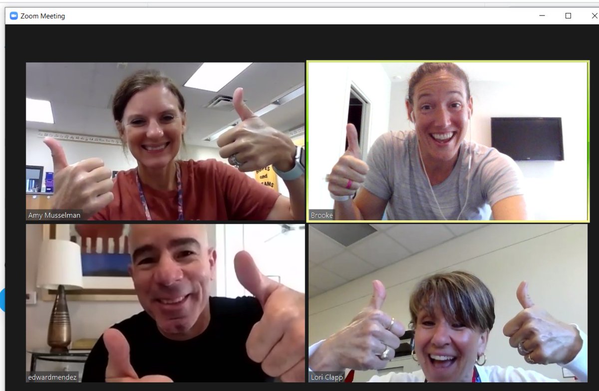 PE_Brooke's tweet photo. Breakout room fun - 85 years of teaching right here :) #GSESlearns #WelcometoGSES @Amusselman_gses @LoriClappGSES @EdwardM94907905 https://t.co/ANMZnCywQ3