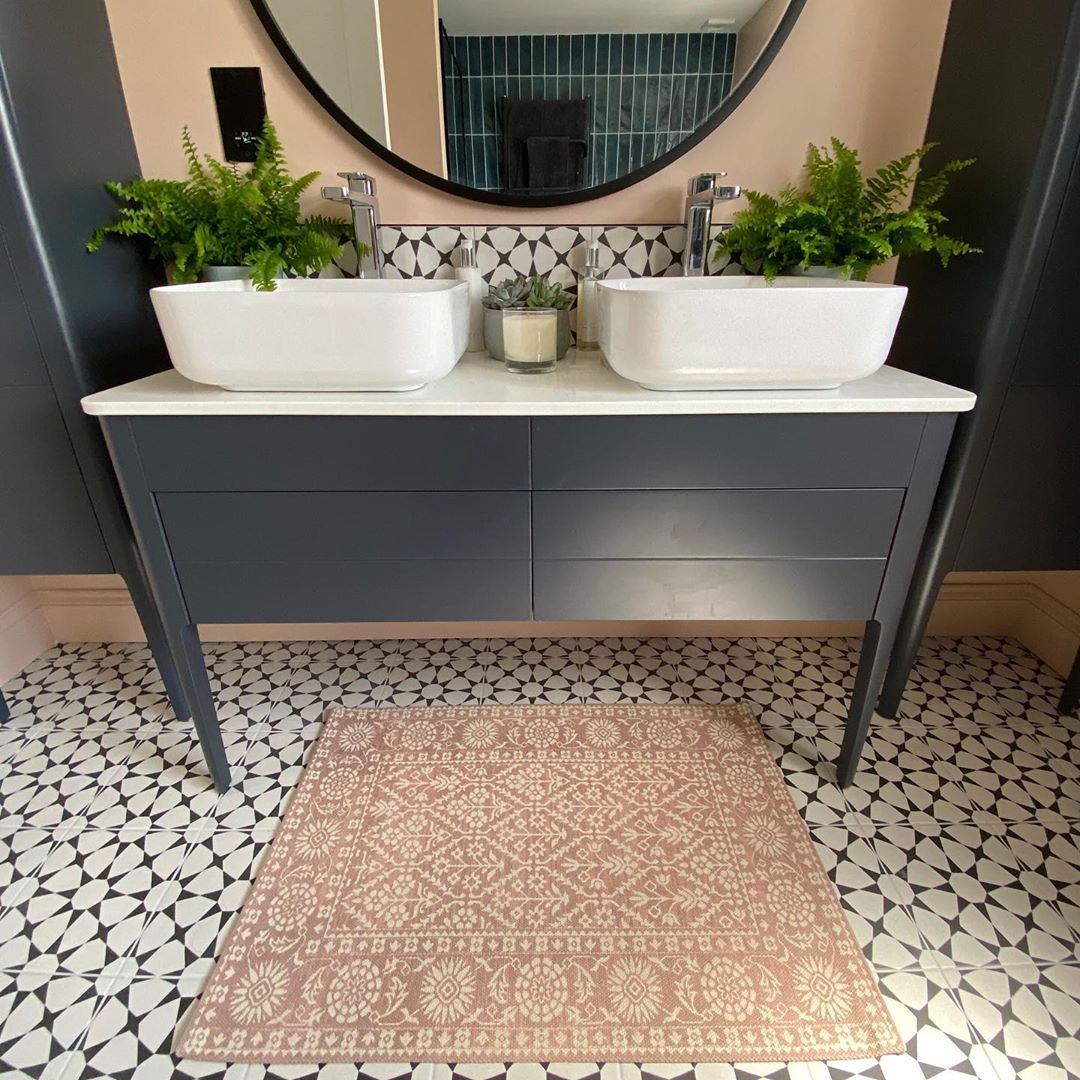 CTD Tiles on Twitter "Our Cuban White Star tiles + pale pink walls = a