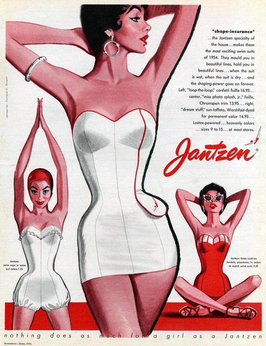 Jantzen, 1954. ♥️ #jantzen #fashion #historyoffashion #fashionhistory