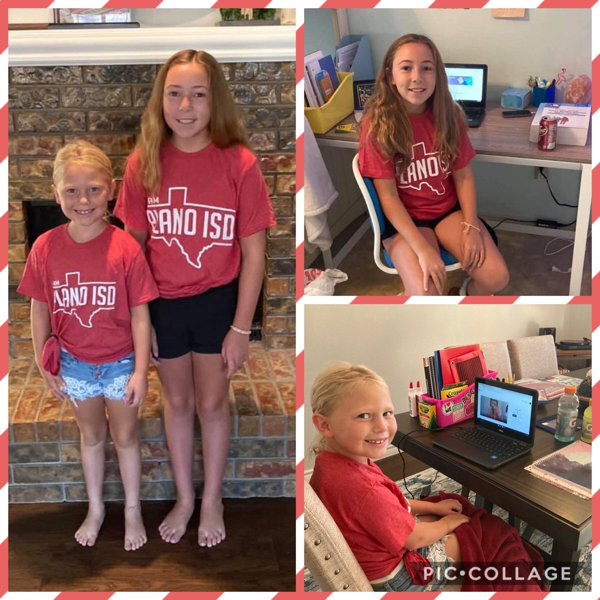 brittainka's tweet image. Looks like dad has everything under control this morning...girls are ready for 6th and 2nd! #PISDFirstDay #PISDpoweredbylearning