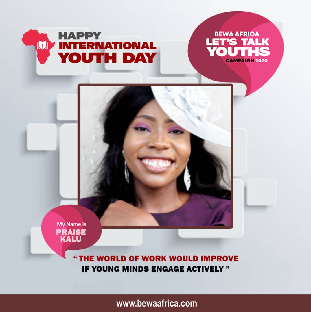 PraiseChiamaka2's tweet photo. Remember, you too can be great. You can be whoever you want to be in life. You can impact as many lives as possible both locally and globally.
#BEWAAfrica
#EnoSam
#LetsTalkYouthsCampaign
#InternationalYouthDay2020 https://t.co/QtI8Nz1jjT