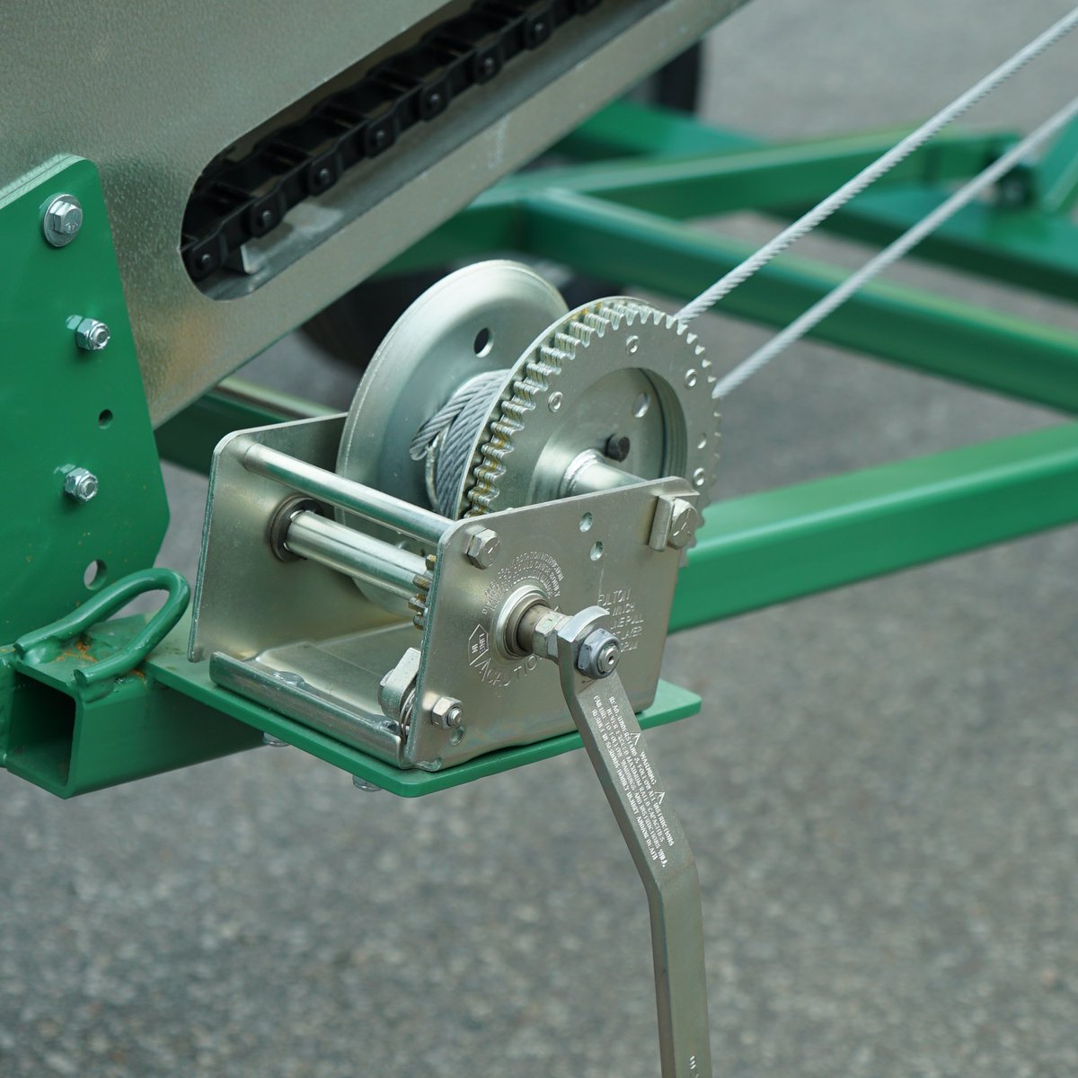 18" double chain conveyor complete with undercarriage &amp; a custom hitch. What do you need to move? Call today!