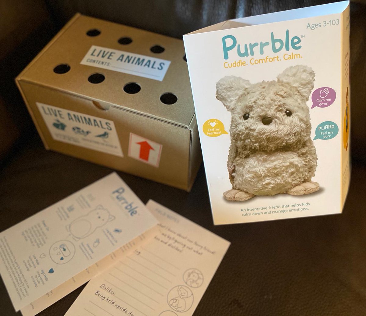 In my continued quest to help support my son w/#autism, I connected with <a href="/Sproutel/">Sproutel</a> regarding “My Purrble”. The #Purrble is a calming interactive toy to help kids calm down when they are upset. Stay tuned to see how my oldest responds when he’s having “big feelings” as we call it.