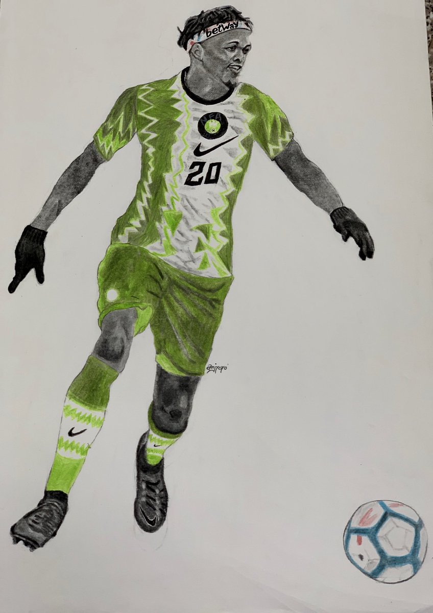 First, we have this entry sent in by  @Anjyoyo A drawing of  #BBLaycon, if he were a footballerWhat say you? Look below to vote #BETWAYFYI  #BBNaija