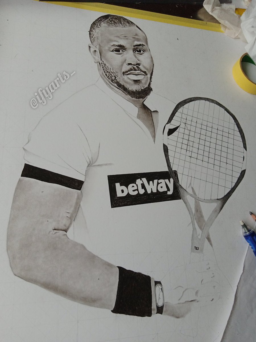 Finally, we have an entry from  @OfficiaLIfyartsA drawing of  #BBOzo as a tennis playerWhat say you? Look below to vote #BETWAYFYI  #BBNaija