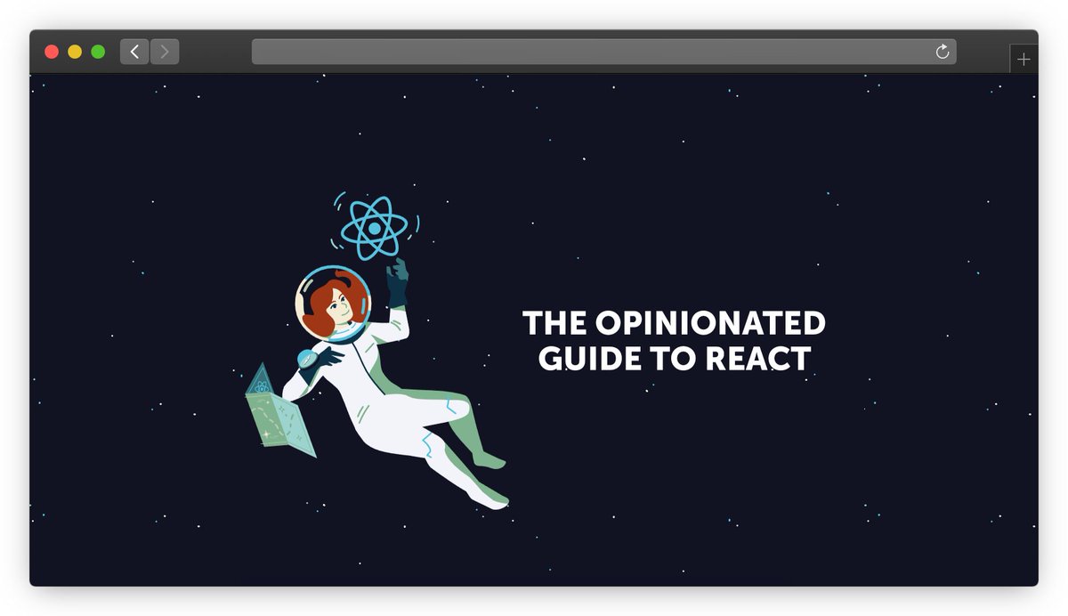 I finished my book 🎉🌈 Sometimes it feels like you need a literal map to navigate the React ecosystem! In this book, I share all the stuff I learned over the years and my opinions about pretty much everything 'The Opinionated Guide to React' 📖 opinionatedreact.com