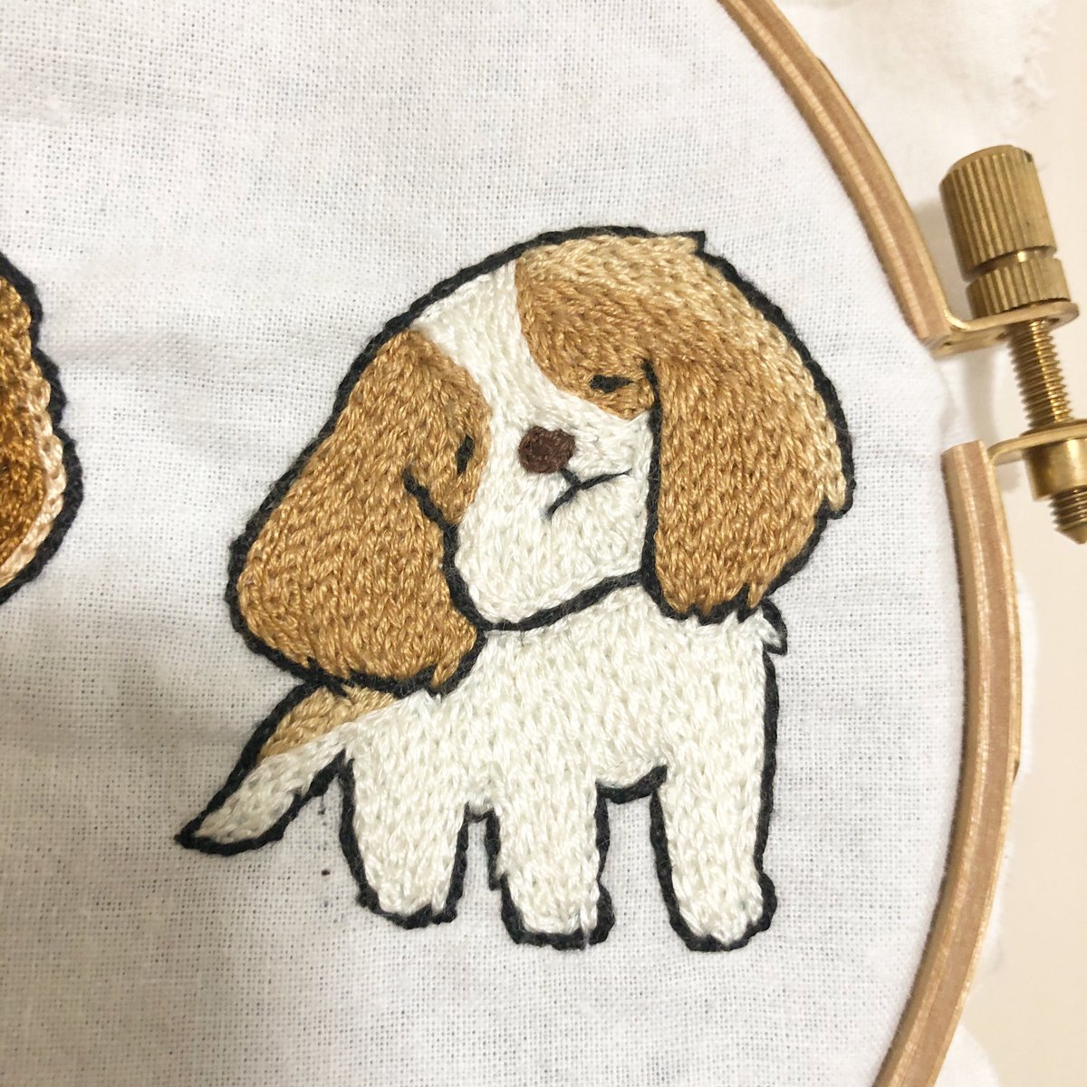 犬刺繍