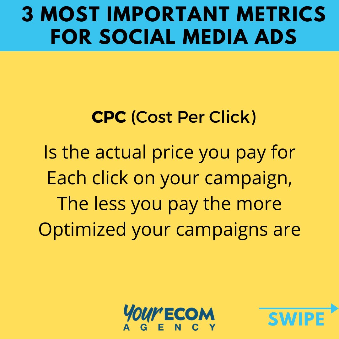 saadBellouadi's tweet photo. If you think learning Social Media Ads metrics are hard!! Then just focus on these three metrics 🎯 https://t.co/H3hMFWsg25