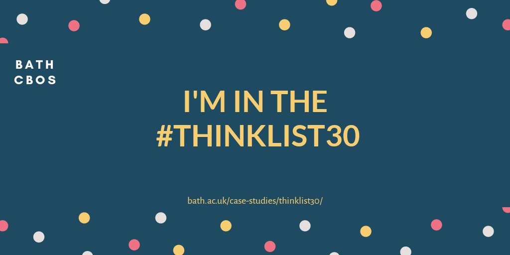 BathSofM's tweet photo. ๐ @BathCBOS have relaunched the #thinklist. This quarterโs #thinklist30 Womenโs list aims to recognise and amplify the voices of women in the field of #responsiblebusiness. Find out who is on the list and join their online discussions ๐ https://t.co/VJLo1RX0Pd https://t.co/JVfob2b0sU