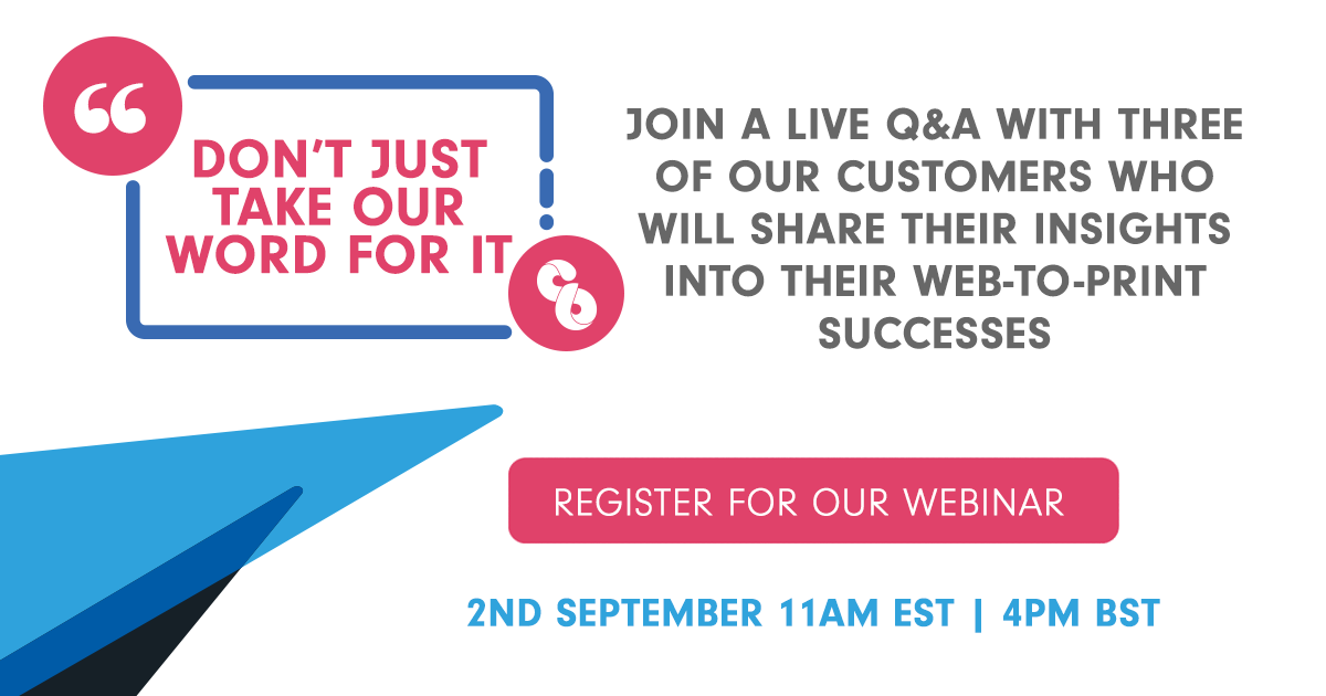 weareinfigo's tweet image. In our upcoming webinar, we welcome three of our customers who will share their experience of Web-To-Print. Register to hear their stories  hubs.ly/H0tynYk0