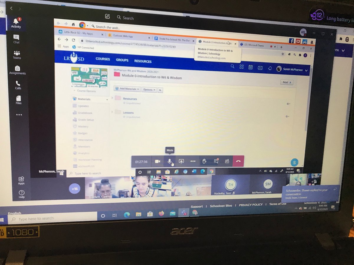 o_elementary's tweet photo. Starting the day with Synergy! Team building by tech troubleshooting together! Then diving into Schoology! #LRSDLearningTogether #DoddBulldogStrong https://t.co/qTM4JmcBO0