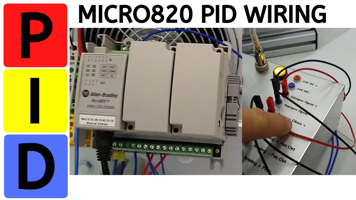 TimWilborne's tweet image. New Video.  PID Control. Wiring the Analog Inputs and Analog Outputs to an Allen Bradley Micro800 Micro820 PLC

theautomationstore.com/pid-control-wi…

#industrialautomation #pidcontrol #industrialcontrol #automation #allenbradley #plcprogramming #plctraining