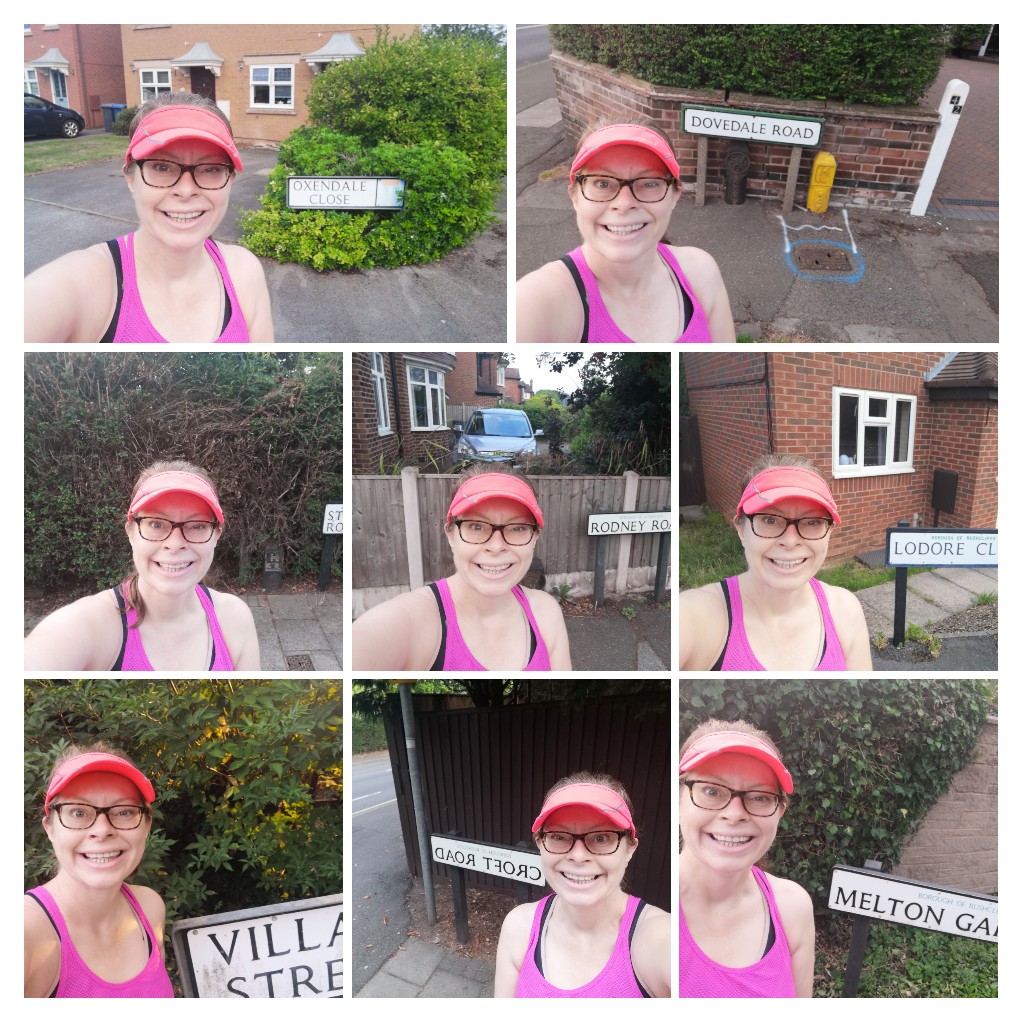 allsopp_sally's tweet photo. Wednesday #DOrunningChallenge finding street names. Hot run but lots of fun. #DOA-Z #Wednesdayworkout #justDOingit @dorunning19 @dodaily2020 https://t.co/F2kYZwLTWQ