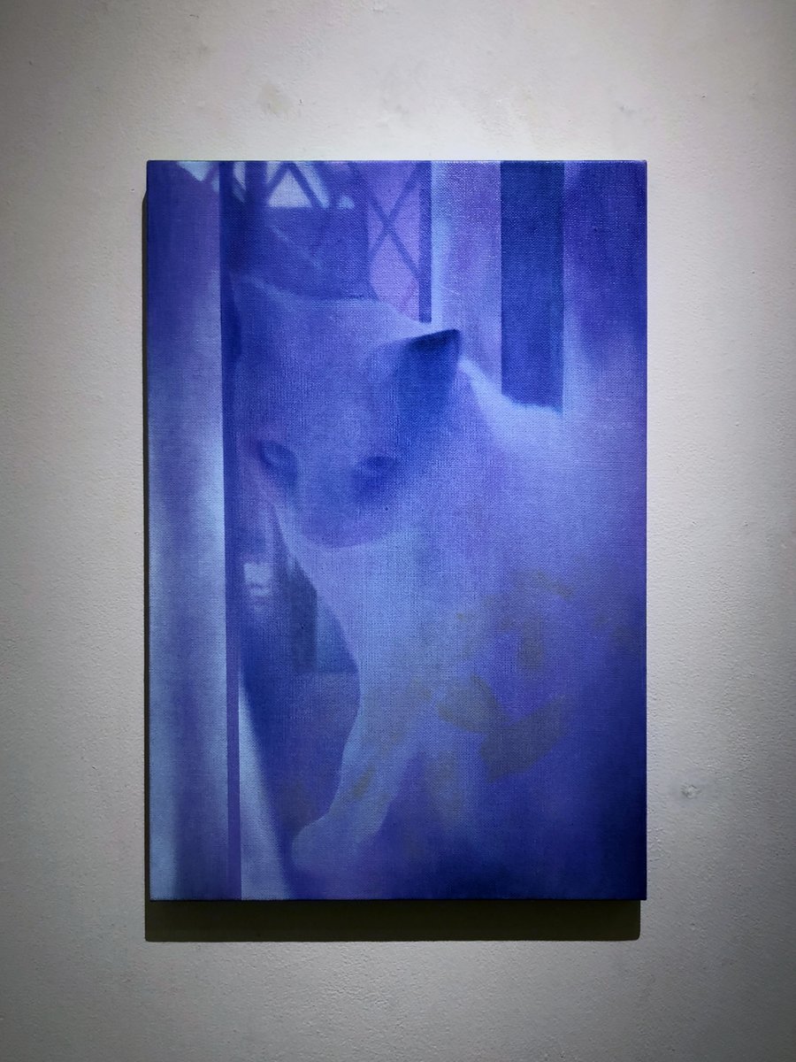 hamuzou's tweet photo. 興梠優護さんの個展「ORDINARY」を九段下の成山画廊で見た。東京藝術大学油画専攻、同大学院版画研究領域出身の気鋭の作家。逸品揃い。8/15まで。 https://t.co/k7E2XVQiW3