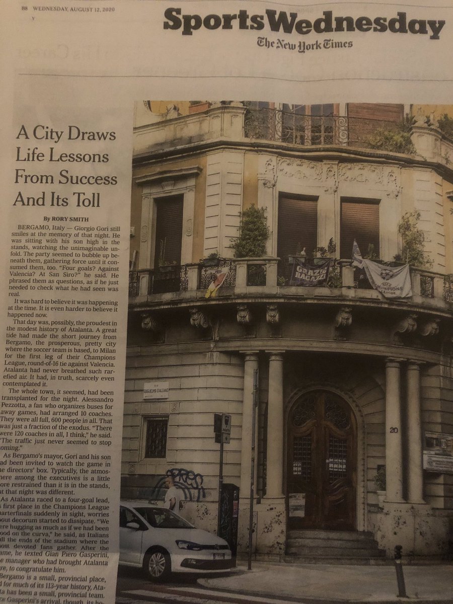 brisso7's tweet photo. @Atalanta_BC Oggi sul NY times. Forza Magica Atalanta!⚫️🔵 https://t.co/PWRgFtNLcr