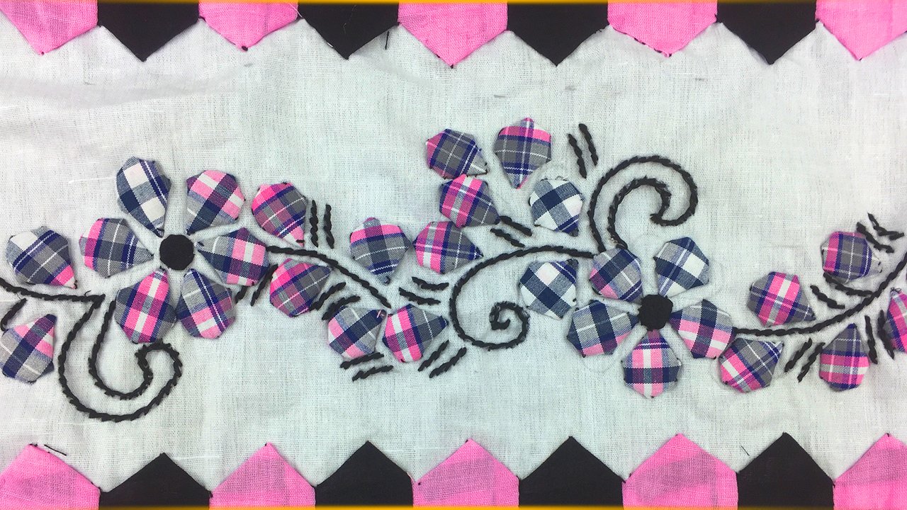 Simple Hand Embroidery Designs For Sarees