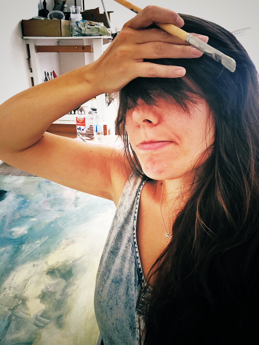 It’s just too hot to have this much hair 🥵💇🏻‍♀️
Melting in the studio today  #heatwave   #melting