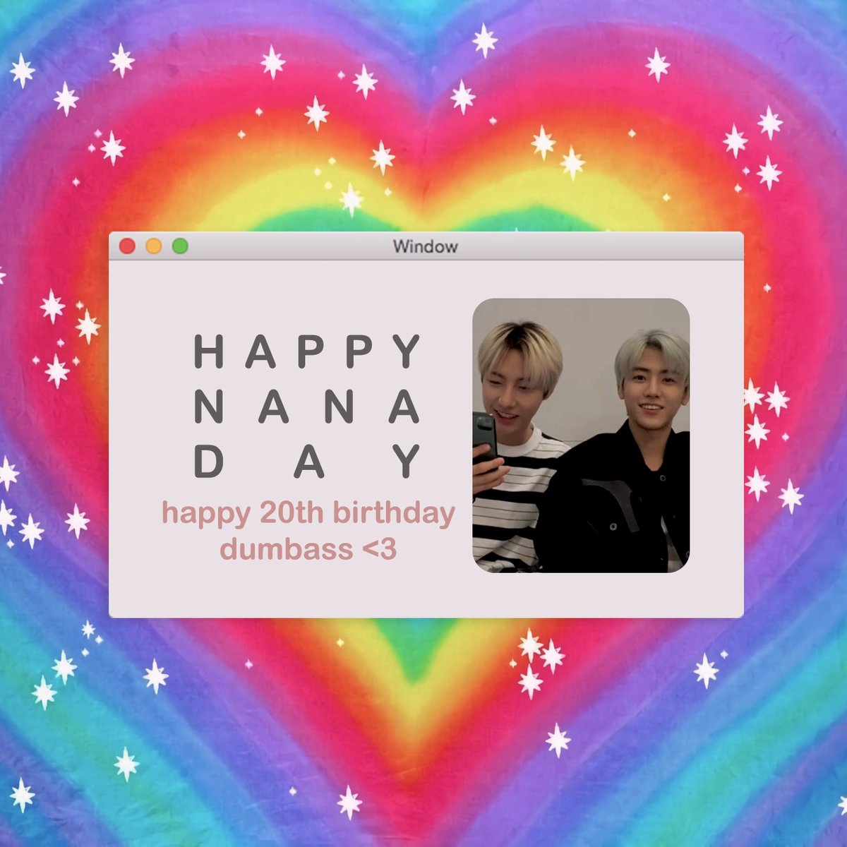 happy 20th birthday to the caffeine-addicted baby, na jaemin! my wish is for you to please stop clinging to other people 90% of the time.. you have your ryan plushie, just cuddle it. i also hope you're going to cook us something today <3 thx. love u. #hbdnana