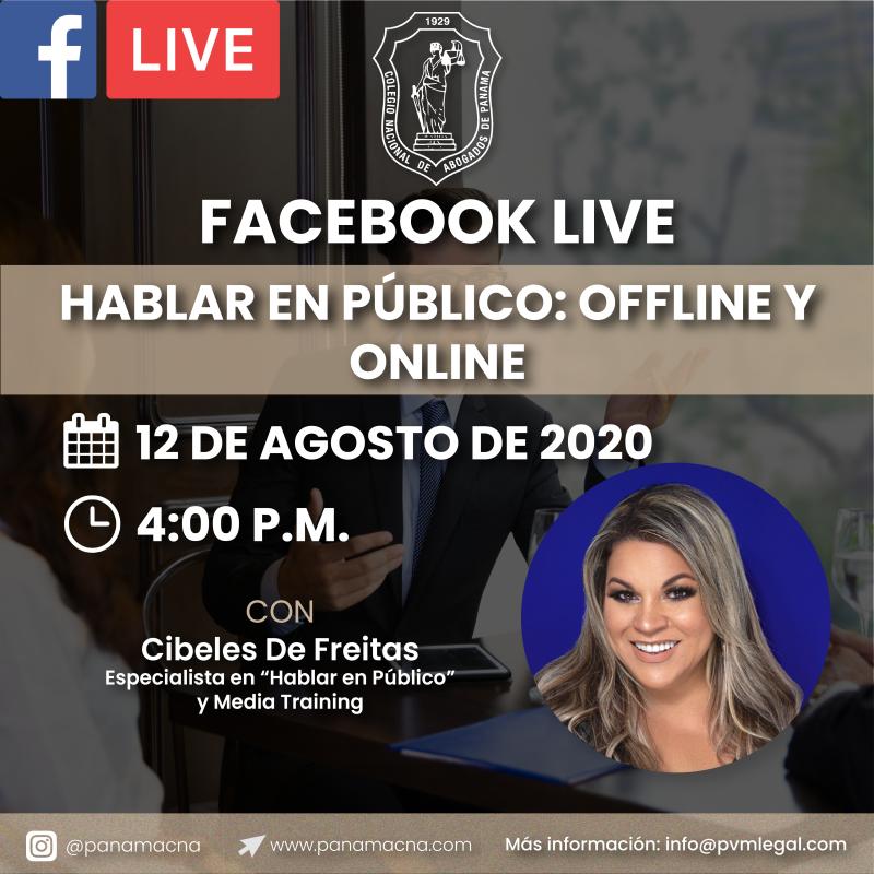 por_PatriciaV's tweet photo. Para todos los abogados, hoy en la cuenta de Facebook del Colegio Nacional de Abogados habrá un live con Cibeles De Freitas y nos hablará de "Hablar en Público: Offline y Online".

Imperdible.

#facebooklive #panama #abogados #mediatrainning https://t.co/kAk4hDAL6J