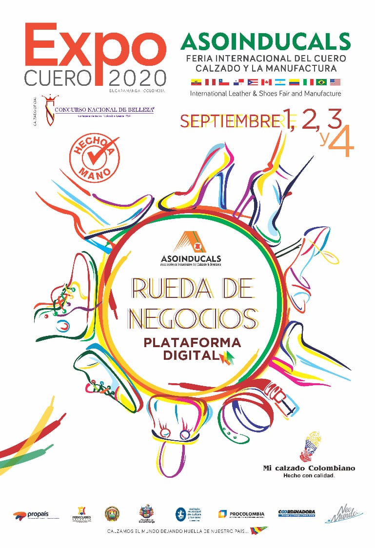 Se acerca la gran RUEDA DE NEGOCIOS DIGITAL!!! 📡📡📡📡📡📡EXPOASOINDUCALScuero2020, Donde encontraras lo mejor en Calzado, Marroquinería 100% Colombiano..No te lo puedes perder!! SEPTIEMBRE 1,2,3 Y 4, 2020 #hechoamano #hechoencolombia  #concalidad  👠👡👢🥿👞👟🥾👝👛🎒