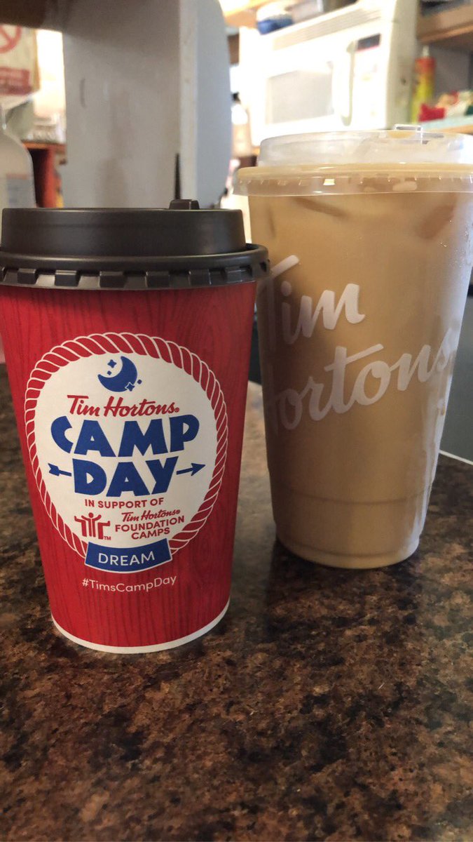 Help support #TimsCampDay by buying a coffee or an iced coffee at Tim’s today! ☕️