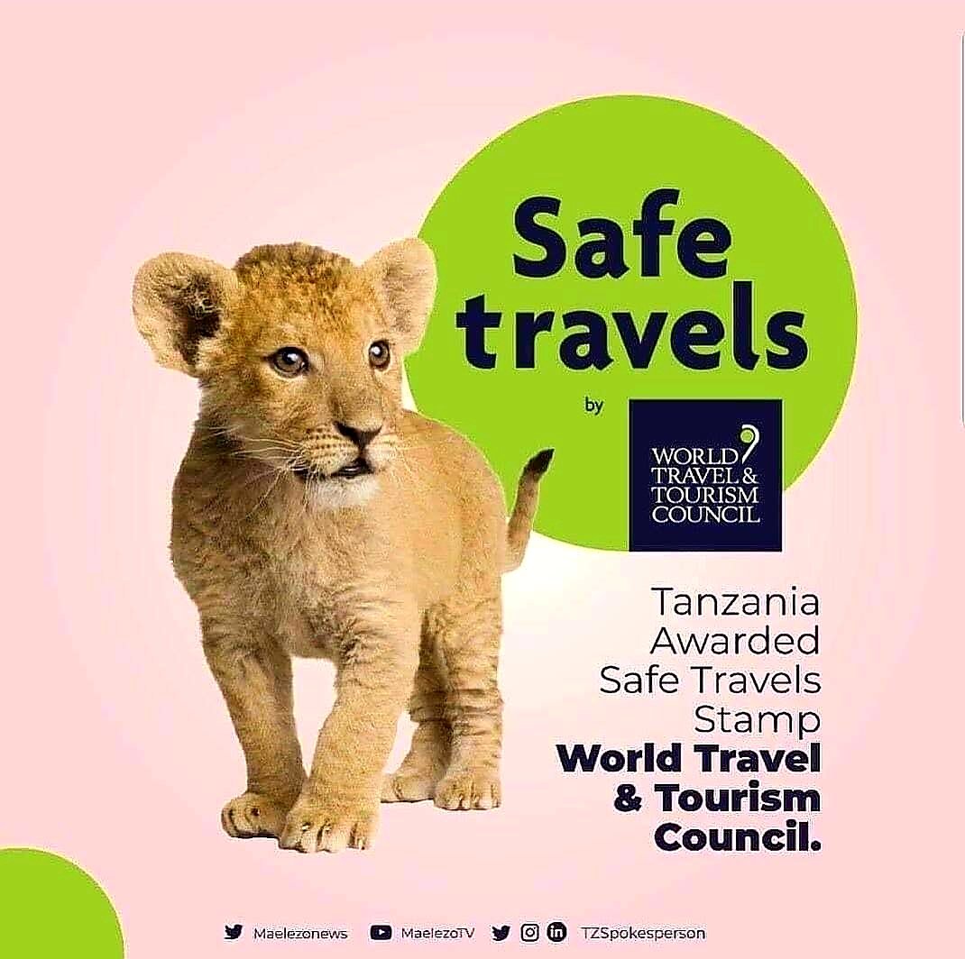 OclaaAdventures's tweet photo. Our dear travellers we're glad to announce you that, Tanzania as a country is awarded the Safe Travel Stamp World Travel &amp; Tourism Council. Now you can visit Tanzania and we're well prepared to receive you with a great services that will last forever in your lifetime. Karibuni https://t.co/3FjK9zXnlD