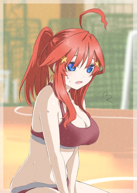MiさんがTwitterに投稿した中野五月(五等分の花嫁)のイラスト。