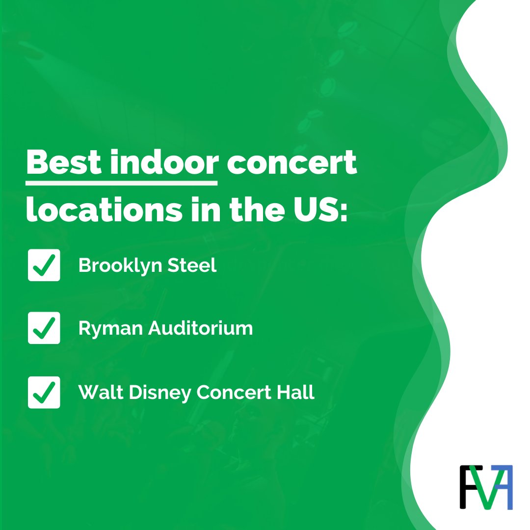 Venues_First's tweet image. 🎸 Around the US, there are a ton of amazing music venues that bands and artists travel to when they're on tour to do performances. These are our top 3 indoor concert venues. 

What are yours? Sound off below! 👇

#MusicVenues #IndoorVenues #NewArtists #LiveGigs