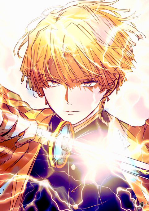 櫂◇さんがTwitterに投稿した我妻善逸(鬼滅の刃)のイラスト。