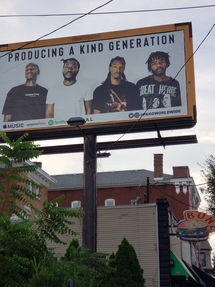 PAKGWORLDWIDE's tweet photo. FIRST INDEPENDENT BAND FROM OUR CITY ON A BILLBOARD FIRST BLACK ROCK BAND IN OUR CITY ON A BILLBOARD; GOD DID IT🙏🏾#ProducingAKindGeneration https://t.co/ypLXsnH62r