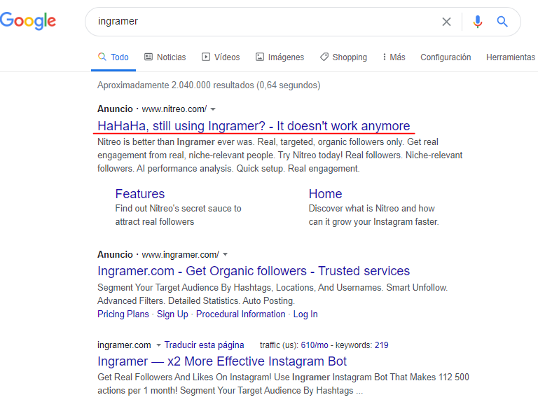carmenmadrazo_'s tweet photo. Google Ads are starting to get a little bit aggresive 🤔 https://t.co/uQKddzbhef