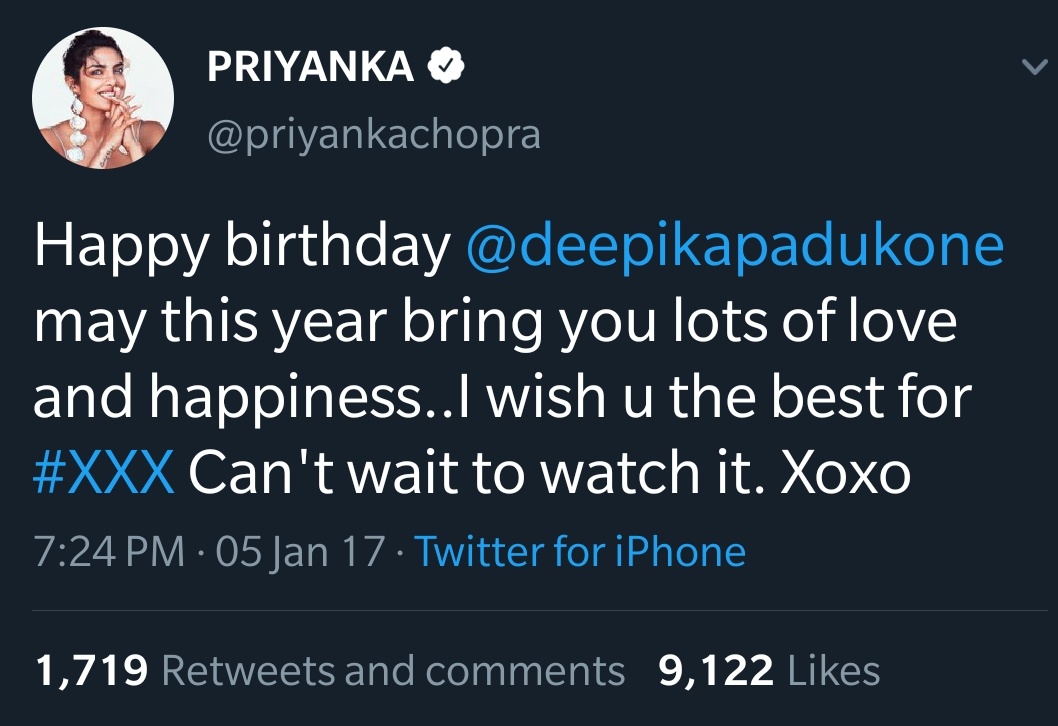 Priyanka Chopra wishing Happy Birthday to Viola Davis 