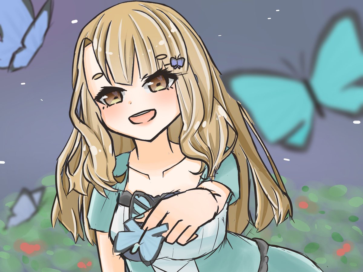 おざわ 初恋バタフライのイメージ絵的な 宮尾美也ちゃんの初恋バタフライは神曲だからみんな聞いてね 宮尾美也 ミリシタpさんと繋がりたい ミリマス T Co 84tuyytxdh Twitter